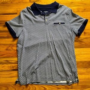 Goodfellow & Co Men's Short Sleeve Polo Shirt - Navy / White Pattern